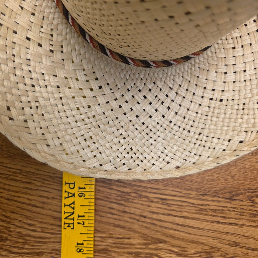 Resistol Hawkeye Straw Cowboy Hat Natural Poly Hemp Made in Texas USA S7061 - Picture 12 of 14